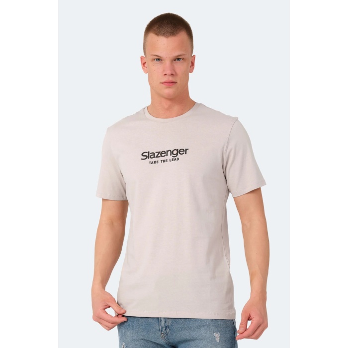 Slazenger VOITTO Erkek Kısa Kol T-Shirt Taş Gri ST14TE111-280