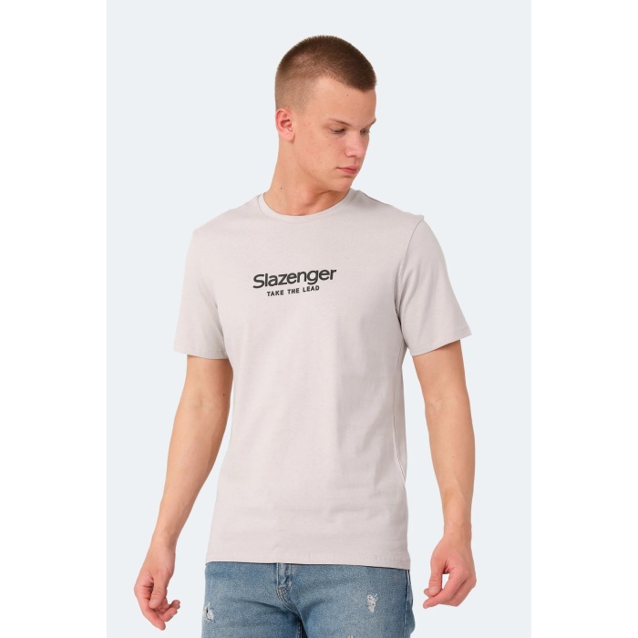 Slazenger VOITTO Erkek Kısa Kol T-Shirt Taş Gri ST14TE111-280