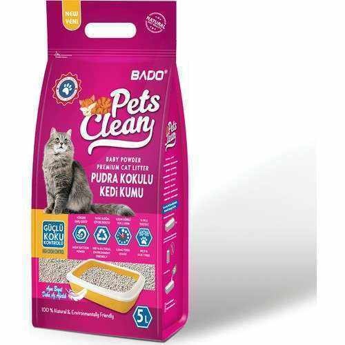 Bado Pets Clean Pudra Kokulu Kedi Kumu 5 LT