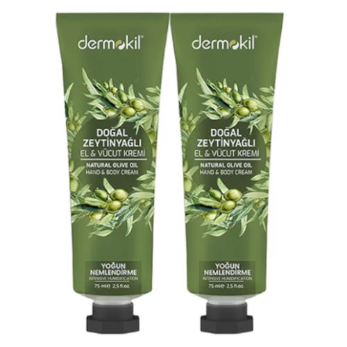 Dermokil Zeytinyağlı Nemlendirici El Kremi 75 ml x2