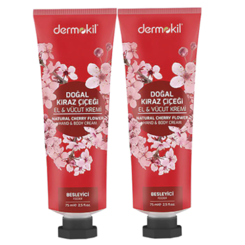 Dermokil Kiraz Çiçeği  El ve Cilt Kremi 75 ml x2