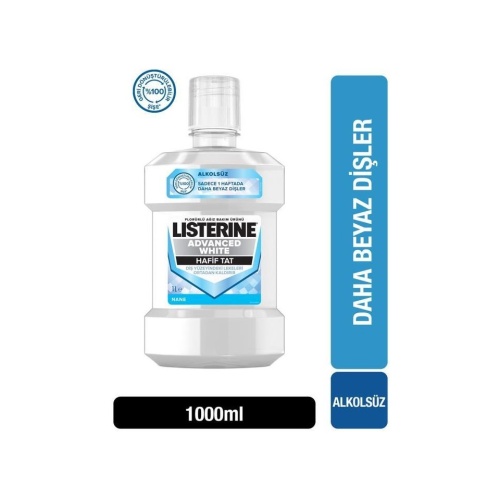 Listerine 1000 Ml Advanced White Hafif Tat