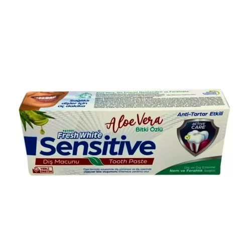 Fresh White Diş Macunu Sensitive Aloe Vera 90 Gr