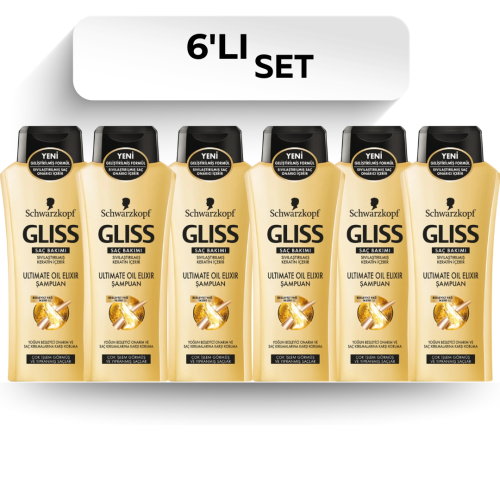 Gliss Ultimate Oil Elixir Şampuan 6 Adet 250ml