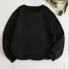 Üç İplik Biskilet Yaka Basic SweatShirt - Siyah