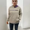 Baskılı Kapüşonlu Sweatshirt - Gri