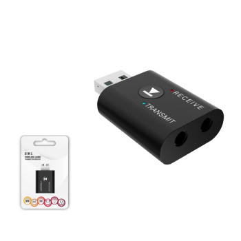 Concord B-12 Bluetooth Adaptör Dongle Çift Aux Wireless Audi Transmitter