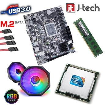 J-TECH X80 i3-2100 3.10GHz + 8GB RAM + H61C Anakart 1155pin + Rainbow CPU Fan Bundle Motherboard