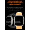 T800 Ultra Akıllı Saat SmartWatch Çift Kordon Siyah-Turuncu