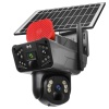 O-KAM 3916 6MP 4K 4G Sim Kartlı Güneş Panel Dual Lens Solar Sirenli Mikrofon 360 PTZ Güvenlik Kamera