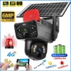 O-KAM 3916 6MP 4K 4G Sim Kartlı Güneş Panel Dual Lens Solar Sirenli Mikrofon 360 PTZ Güvenlik Kamera