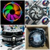 RGB CPU Cooler LGA 775 1150 1151 1155 1200 1700 FM2 AM3 AM3+ AM4 AMD/İNTEL Uyumlu İşlemci FAN