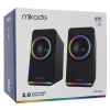 Mikado MD-182 2.0 3W*2 Siyah RGB Aydınlatmalı USB + 3.5mm USB 5V Speaker Hoparlör