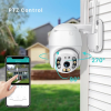 PTZ20V 1080P 4XZoom IR 270° Gece Renkli İki Yönlü Ses Mikrofonlu WiFi Kablosuz IP Kamera