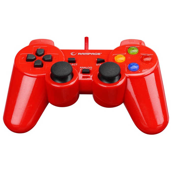 Rampage SG-R602 PS3/PC USB 1.8m Joypad Oyun Kolu Kırmızı