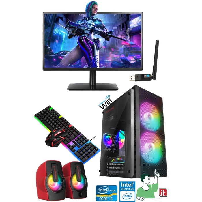 J-TECH R278 i5 6400 3.30Ghz 16GB DDR4 RAM 256GB SSD 19 inç FHD Monitör  Wi-Fi Masaüstü Bilgisayar