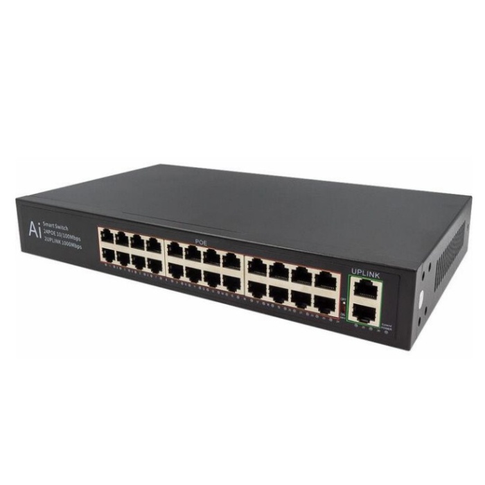 Ai Smart 2420GB POE24 24 Port 10/100/1000Mbps PoE Switch 2 Uplink - 24 Port PoE Switch 360W Watt