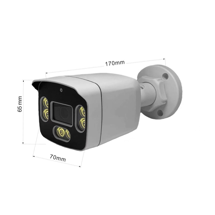 J-TECH 6000 5MP SONY LENS Dahili Mikrofon Sesli Gece Renkli Warm Light 1080P AHD Güvenlik Kamera