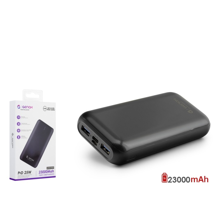 Genax GNX502 23000mAh PD 25W+QC18W Portable Fast Charger Taşınabilir PowerBank