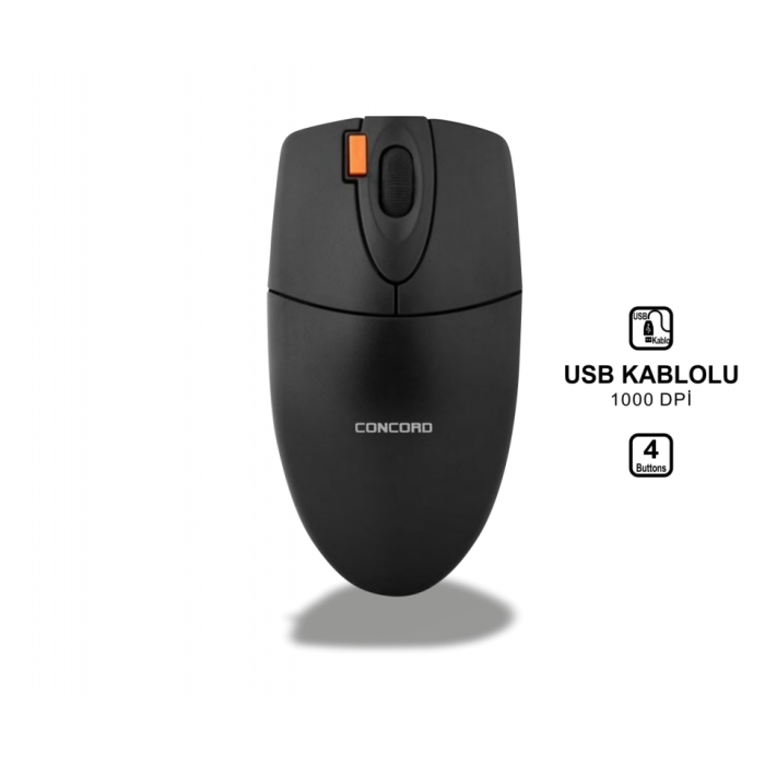 Concord C-1 Kablolu 2X Click 4D Optik Ergonomik Dizayn