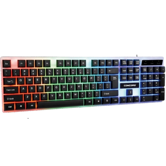 Concord C-59 RGB Kablolu Işıklı Oyuncu Gaming Klavye Türkçe Q