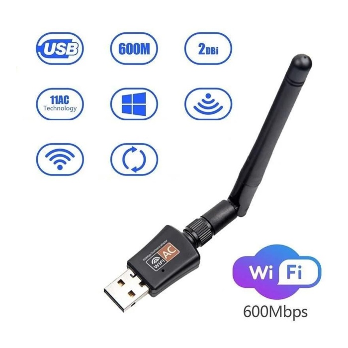 Platoon PL-9334 600Mbps Usb Antenli PC WiFi Kablosuz Alıcı Adaptör WLAN