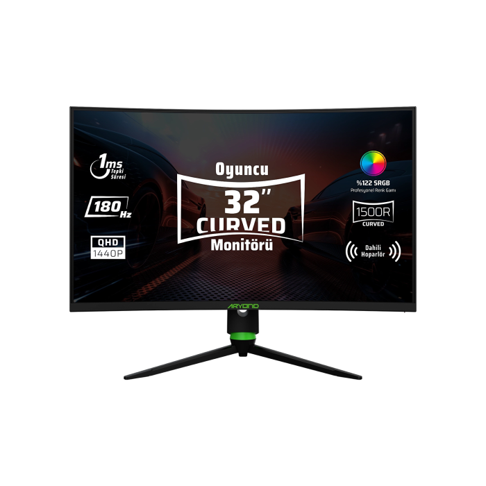 Monster Aryond A32 V2 32 180Hz QHD Curved Hoparlörlü Oyuncu Monitörü