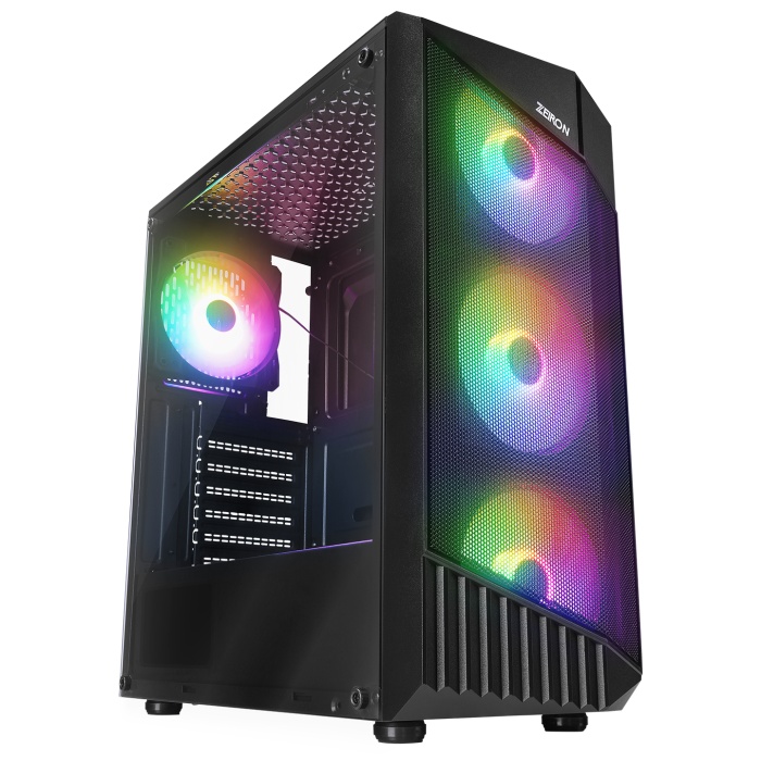 Zeiron MONTREAL 4*120MM RGB Fanlı Mesh Panel Mid-Tower Gaming Oyuncu Kasası