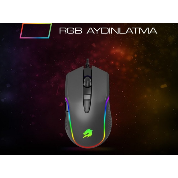 Sungur B7 RGB Gaming Mouse 3200DPI Ayarlanabilir RGB ışıklı/DPI