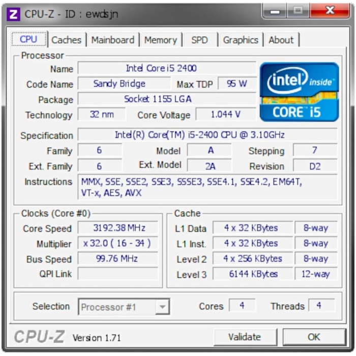 Intel Core i5-2300-2400 CPU İşlemci Tray