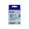 Epson LK-4SBE SILVER- GÜMÜŞ Üzeri SİYAH 12MM 9MT