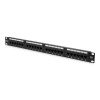 Digitus 19 24 Port Cat-6 UTP Patch Panel, 8P8C, 50 µ (Mikron), Altın Kontak, LSA, 1U, Zırhsız