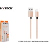 Hytech HY-X448 1M 3A Type-C Kılıflı Metal Gold Şarj Kablosu