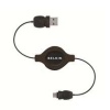 Belkin BLK-F3U156cw2.6-MOB 1.5m Makaralı Usb AM-Mi 5pin Kablosu