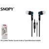 Snopy SN-J5 Mobil Telefon Uyumlu Kulak içi Siyah Mikrofonlu Kulaklık