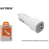 Hytech HY-X40 3.4A Hızlı Şarj 2 USB Beyaz Araç Şar