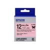 Epson LK-4PBK PEMBE Üzeri SİYAH 12MM 5Metre Etiket