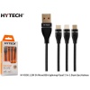 Hytech HY-X505 1.2M 3A MicroUSB+Lightning+TypeC 3