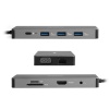 Dark DK-AC-U31X43 USB 3.1 Gen1 Type C 10 in1 Ether-USB-C PD- HDMI-VGA-TF SD Kart- 3xUSB 3.0-Hub