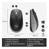 Logitech 910-005922 M191 Mid Grey Büyük Boy Kablosuz Mouse Optik 1000 Dpı Buton