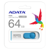 Adata C008-64GB 64GB USB2.0 Classic (White + Blue) Flash Bellek