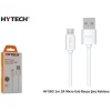 Hytech HY-X83 1m 2A Micro Usb Beyaz Şarj Kablosu