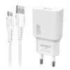 Hytech HY-XT50T 12W 5V 2.4A Type USB-C Beyaz Kablo + Ev Şarj Adaptör