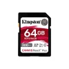 Kingston SDR2-64GB Canvas React Plus SDXC UHS-II 300R-260W U3 V90 for Full HD-4K-8K Hafıza Kartı