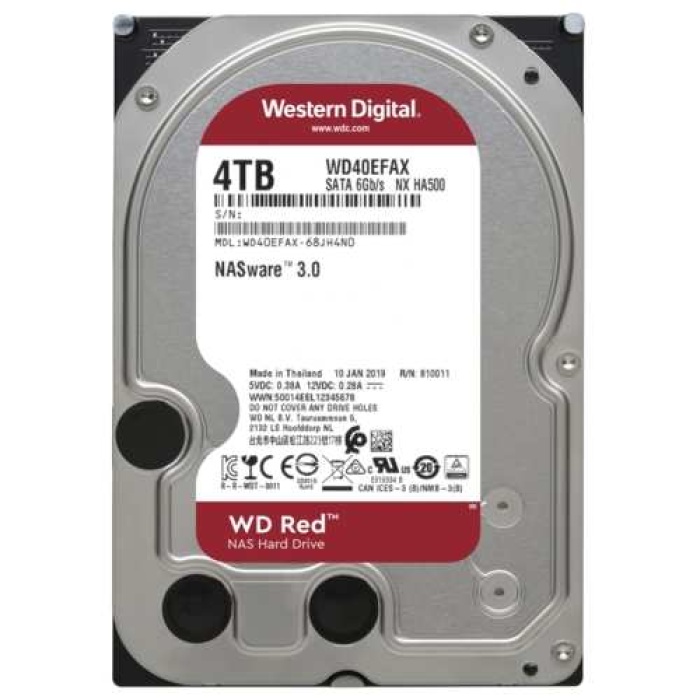 WD 4TB Red WD40EFAX 5400RPM 6GB-s SATA 3.5 NAS Disk Harddisk