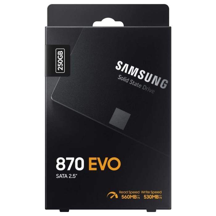 Samsung 250GB 870 Evo 560MB-530MB-s Sata 2.5 SSD (MZ-77E250BW) Harddisk