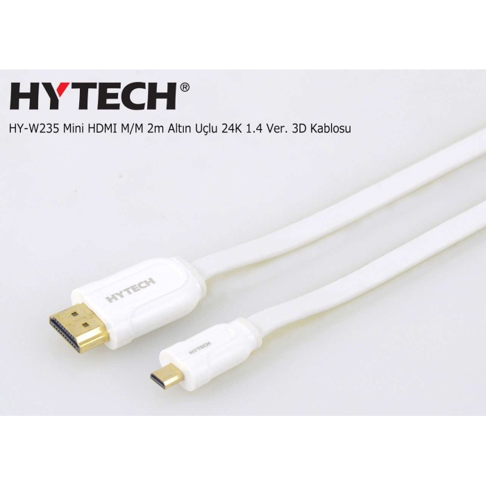 Hytech HY-W235 2mt Mini Hdmi Erkek To Hdmi Erkek 24k 1.4 Versiyon 3d Kablo