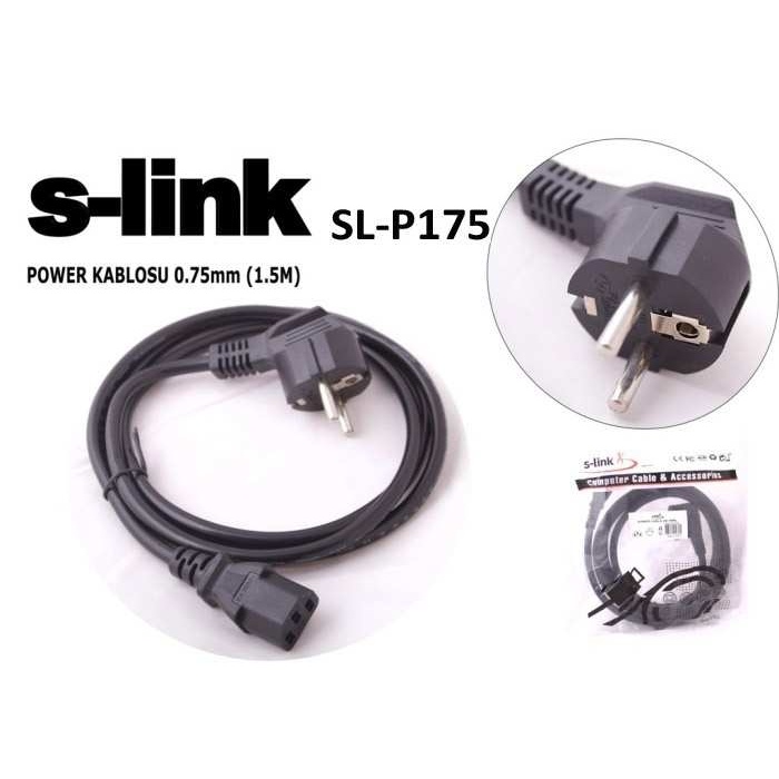 S-link SL-P175 1.5mt 0.75mm Power Elektrik Kablosu