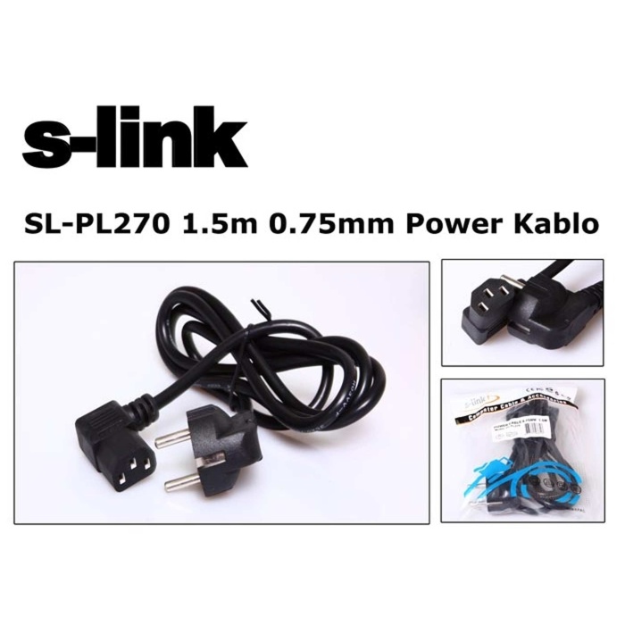 S-link  SL-PL270 1.5mt 0.75mm L Power  Elektrik Kablosu