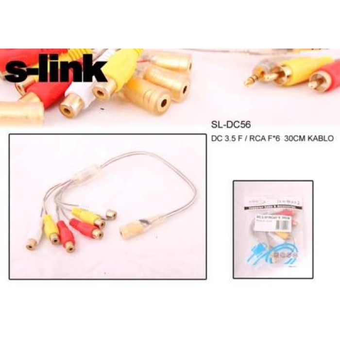 S-link SL-DC56 3.5mm Stereo 6lı Ses Çoklayıcı